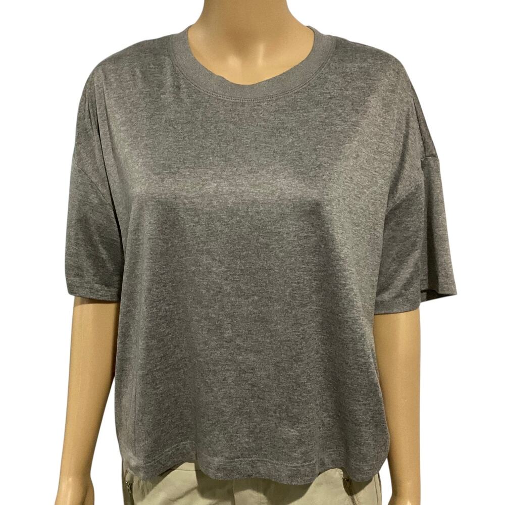 Vuori Feather Crop Baby Tee size XL light heather grey
